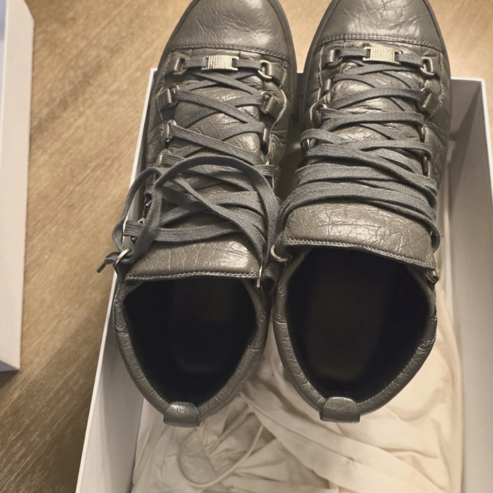 Balenciaga Gray Leather